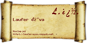 Laufer Éva névjegykártya